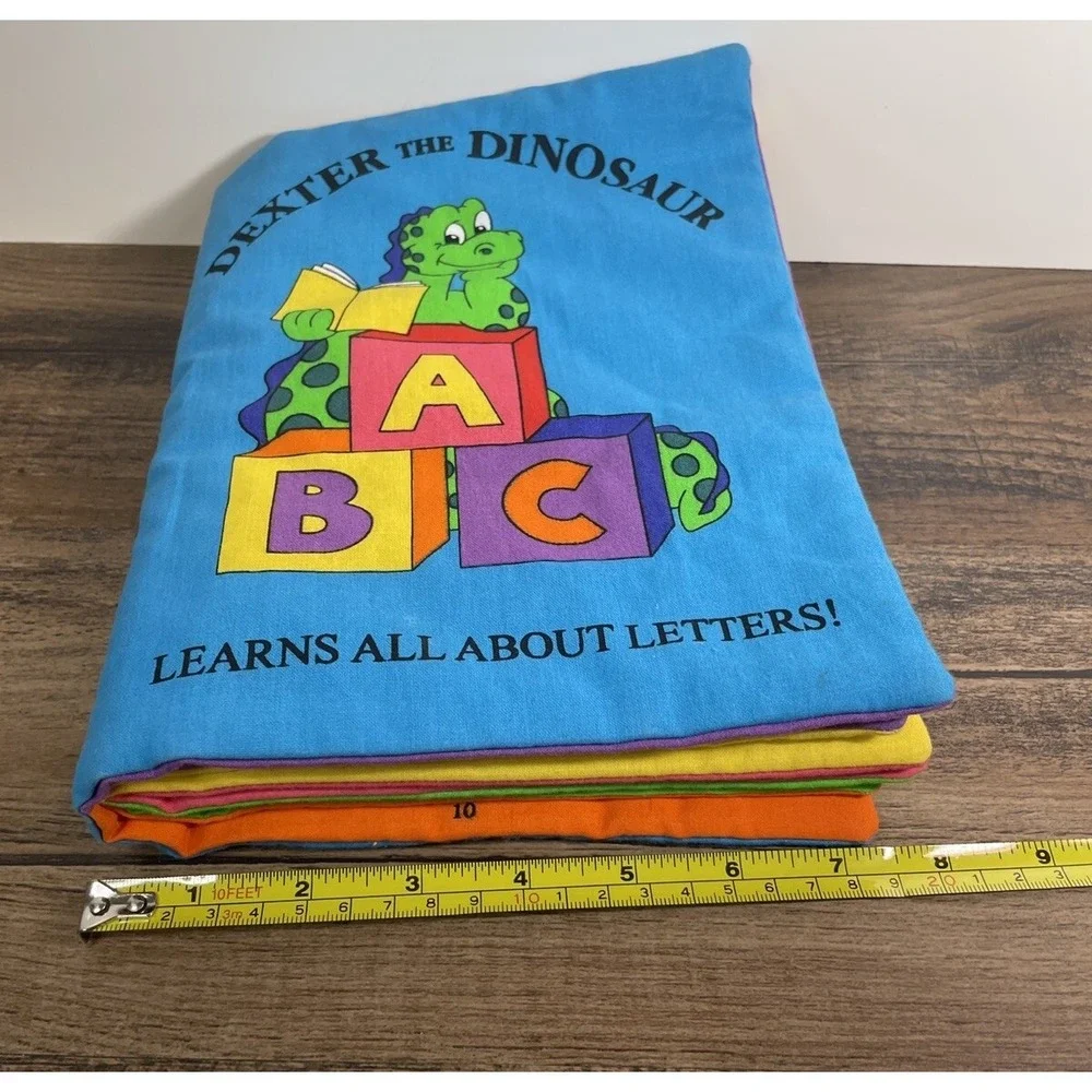 Dexter The Dinosaur Learns All About Letters Cloth Fabric Baby Kid Book 7